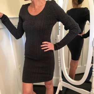 Grey sweater dress